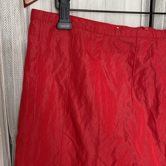 Betty Barclay collection! A-line red skirt! Holiday, party, cocktail! Size 42 - Picture 3 of 15